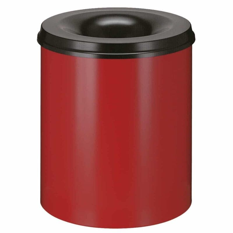 Vlamdovende papierbak 80 liter rood, zwart - VB 108000