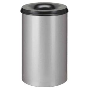 Vlamdovende papierbak 110 liter aluminiumgrijs, zwart - VB 111000