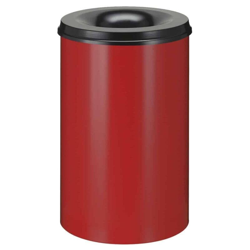 Vlamdovende papierbak 110 liter rood, zwart - VB 111000
