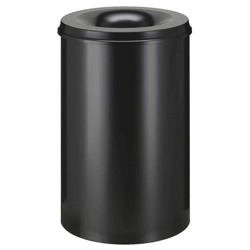 Vlamdovende papierbak 110 liter zwart - VB 111000