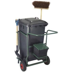 Containerkar compleet met 1x 240 liter container en accessoires groen - VB 950000