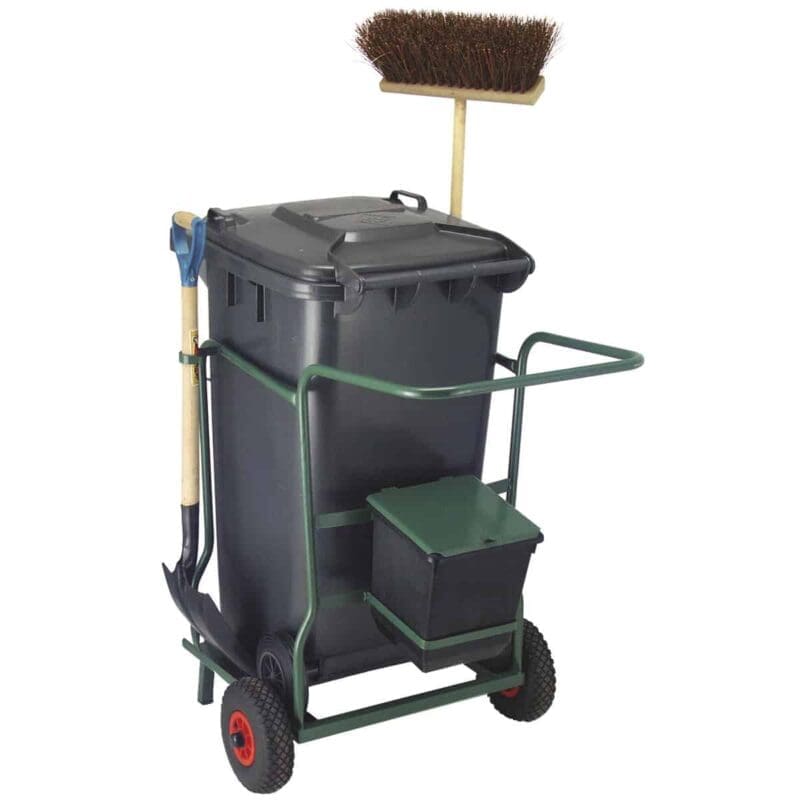 Containerkar compleet met 1x 240 liter container en accessoires groen - VB 950000