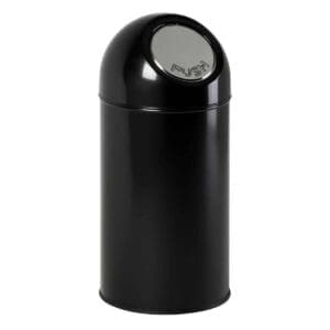 Afvalbak met pushdeksel 40 liter zwart - VB 480001