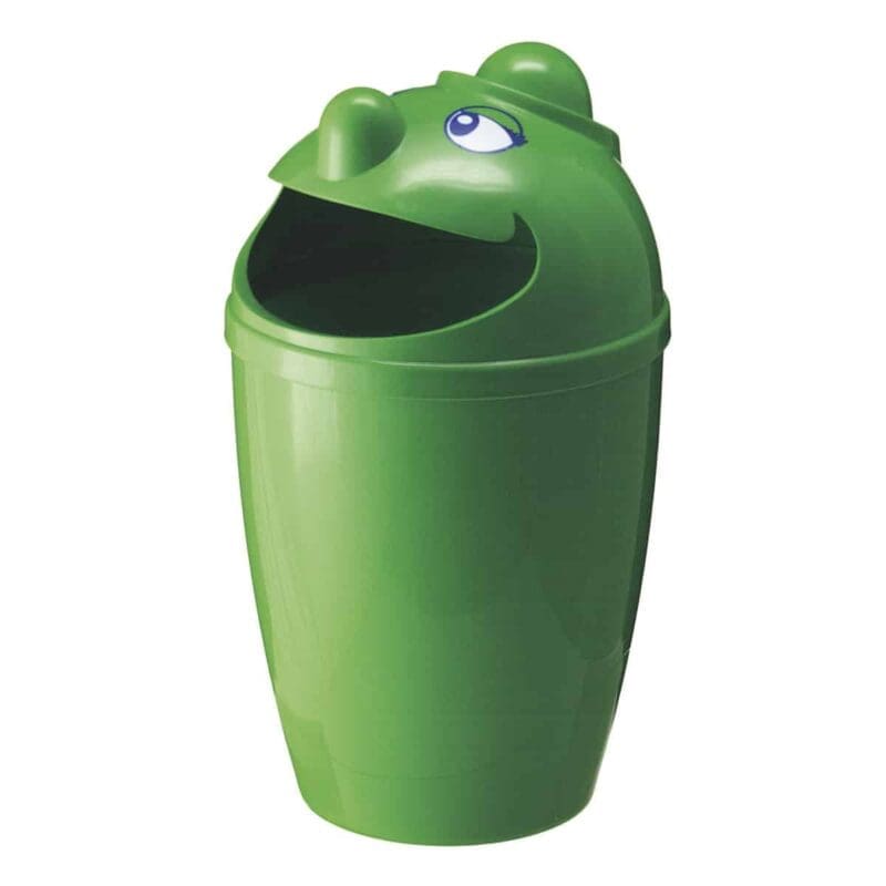 Afvalbak met gezicht groen - VB 750100