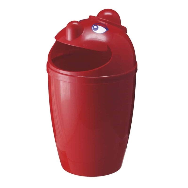 Afvalbak met gezicht rood - VB 750100