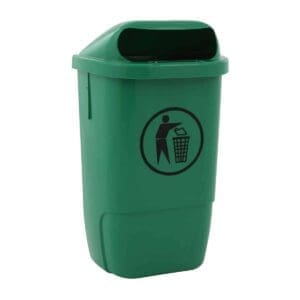 Kunststof buitenafvalbak h74 groen - VB 870000