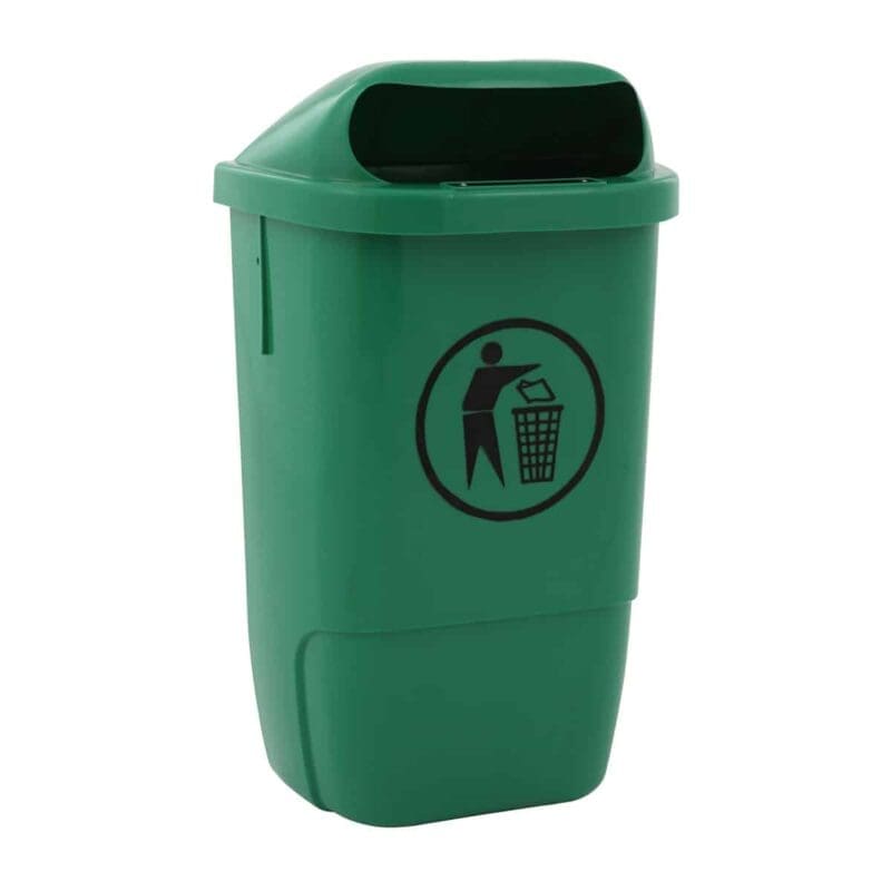 Kunststof buitenafvalbak h74 groen - VB 870000