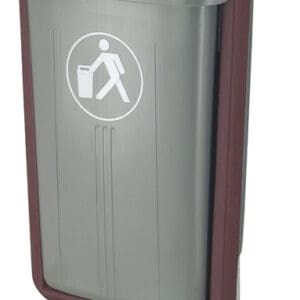 Kunststof buitenafvalbak grijs, bordeaux - VB 520000 - Afbeelding 3