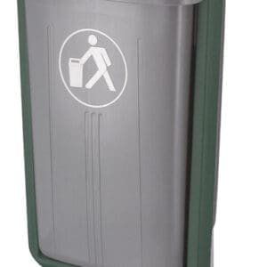 Kunststof buitenafvalbak grijs, groen - VB 520000 - Afbeelding 2