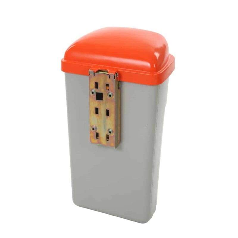 Vuurbestendige buitenafvalbak grijs, oranje - VB 500200 - Afbeelding 2