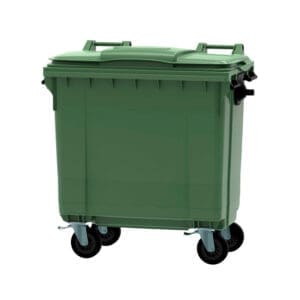 Container 770 liter vlak deksel groen - VB 770900 - Afbeelding 2