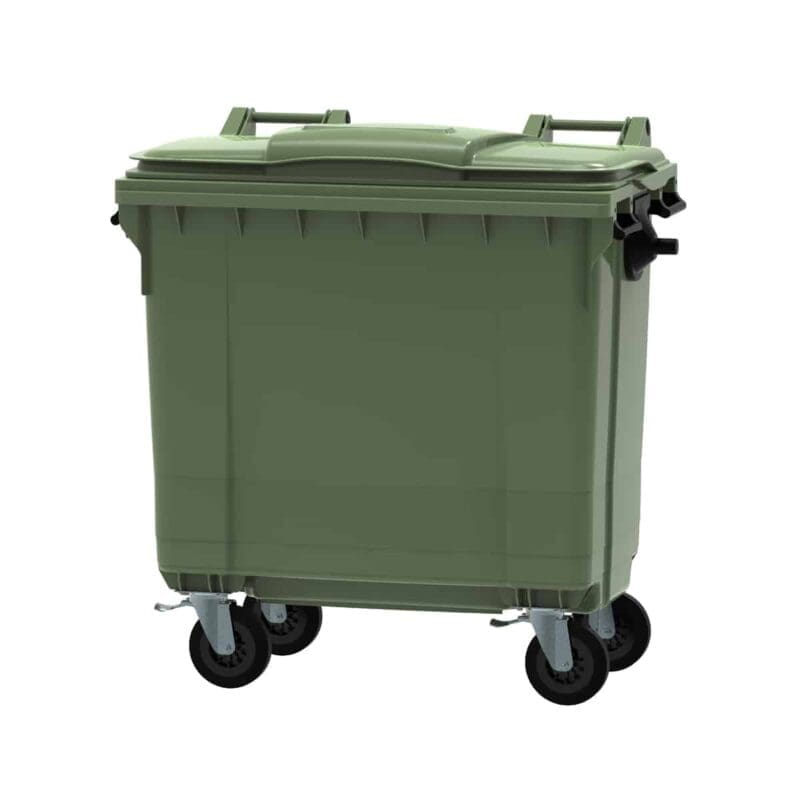 Container 770 liter vlak deksel groen - VB 770900