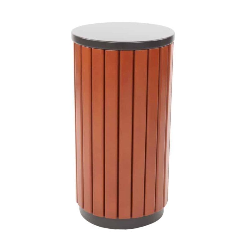 Buitenafvalbak 33 liter houtlook, zwart - VB 789458 - Afbeelding 2