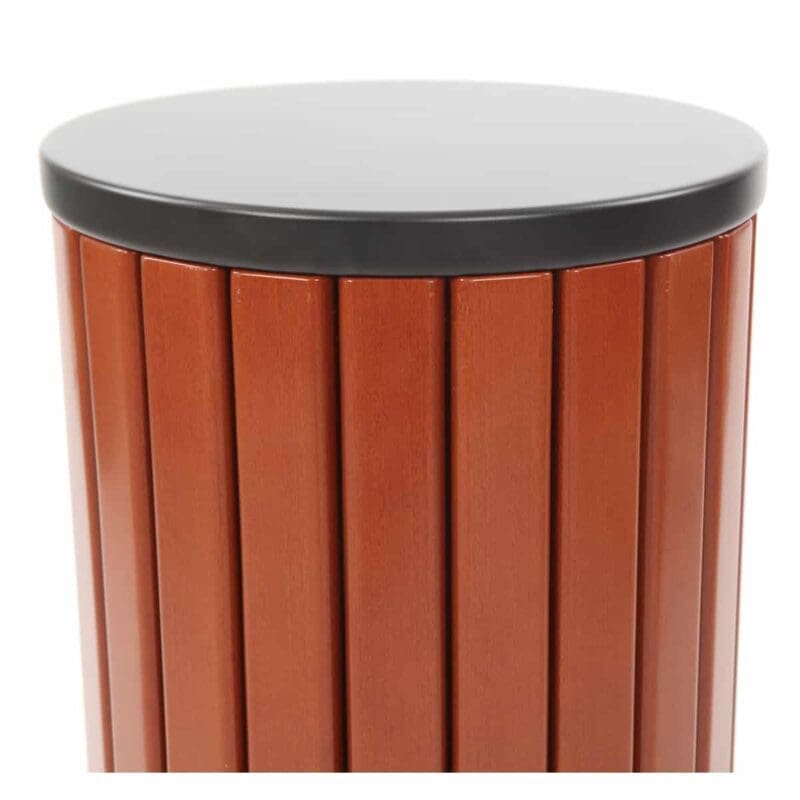 Buitenafvalbak 33 liter houtlook, zwart - VB 789458 - Afbeelding 3