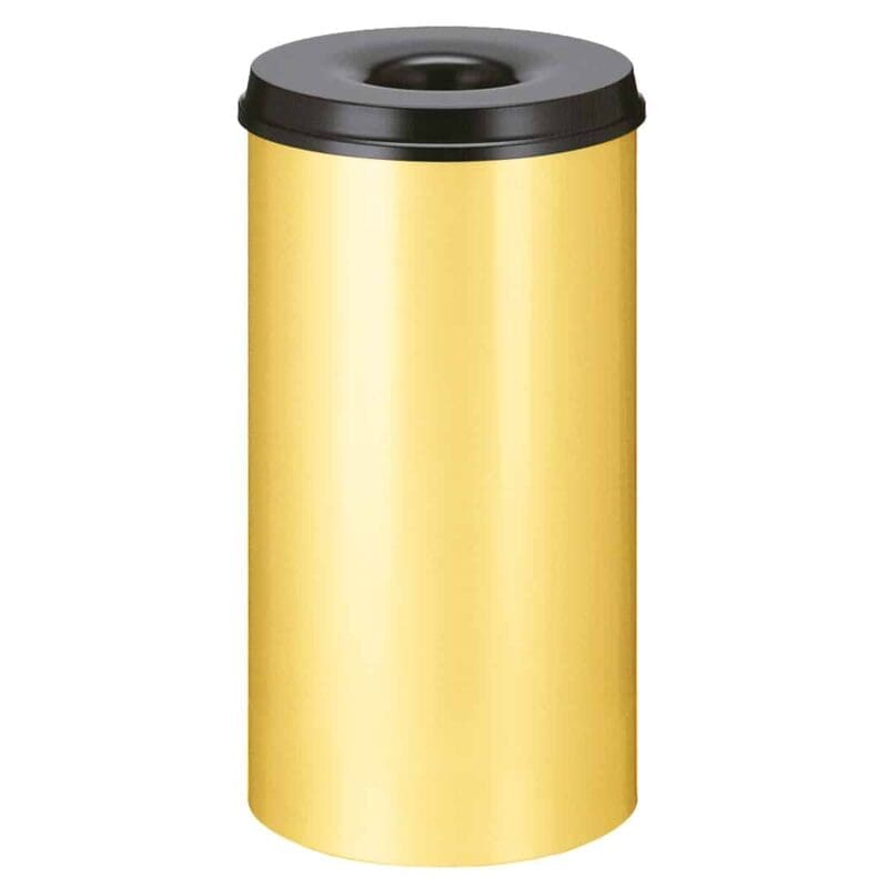 Vlamdovende papierbak 50 liter geel, zwart - VB 105000