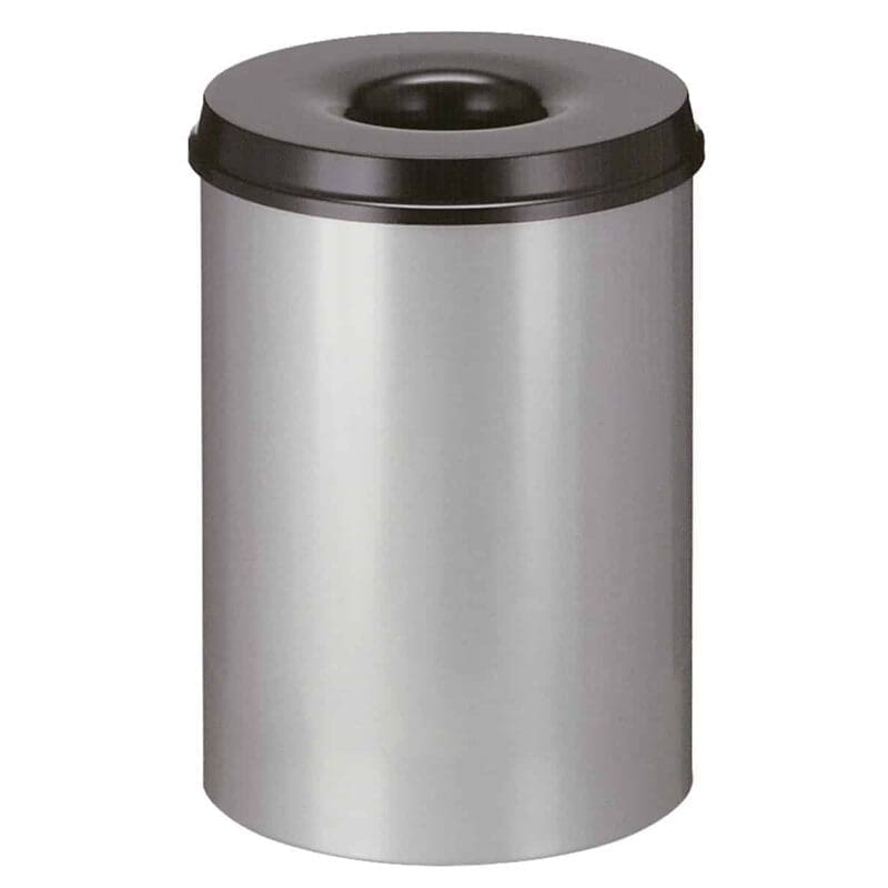 Vlamdovende papierbak 30 liter grijs, zwart - VB 103000