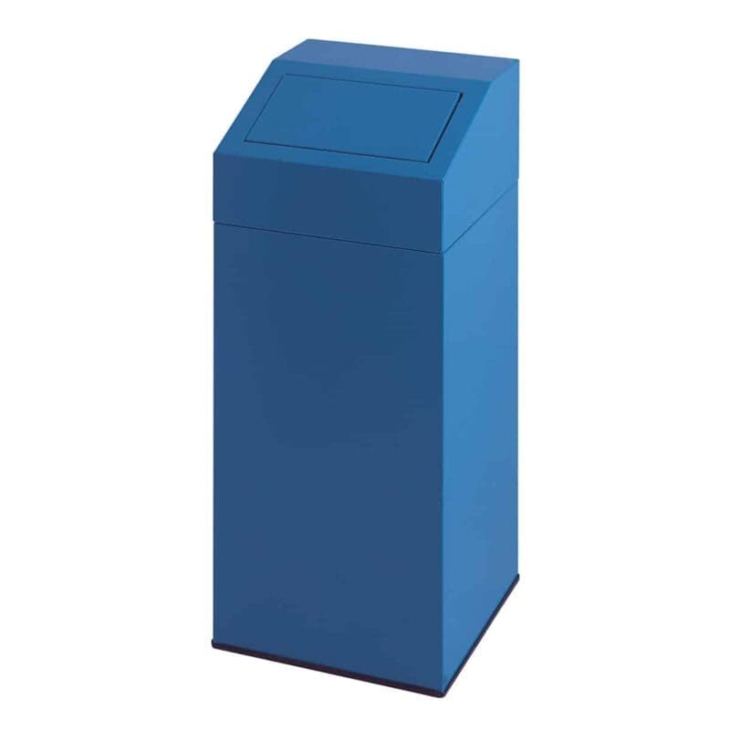 Afvalbak met pushdeksel 45 liter blauw - VB 221233