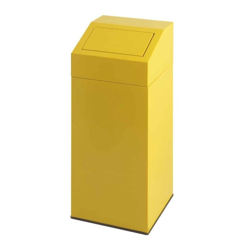 Afvalbak met pushdeksel 76L geel  - VB 221243