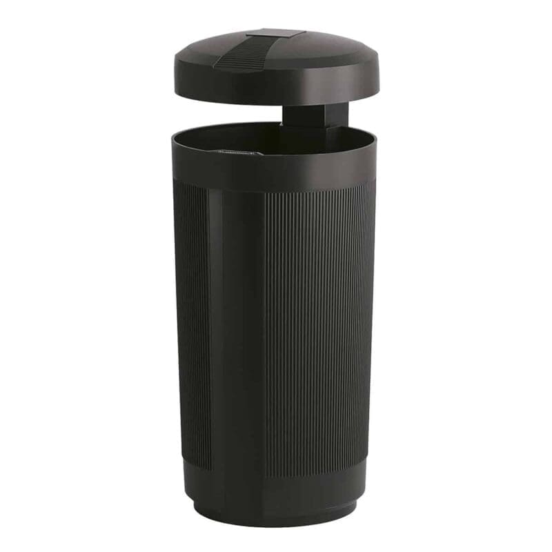Buitenafvalbak met afdak 50 liter zwart - VB 200250