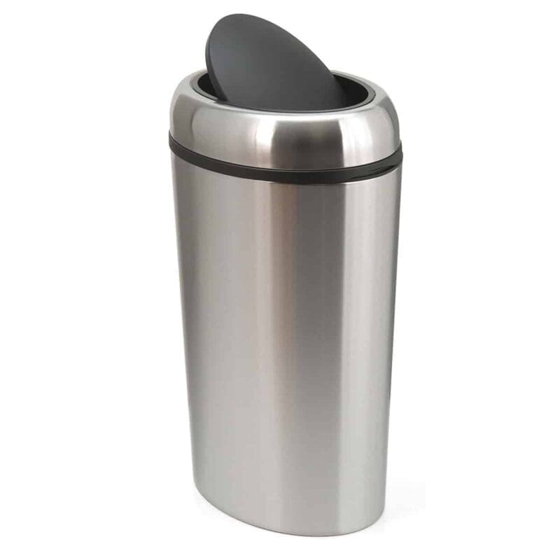 Ovale swing afvalbak 40 liter RVS - VB 404510