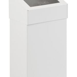 Afvalbak met pushklep 18 liter wit - VB 731024 - Afbeelding 2