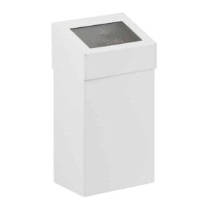Afvalbak met pushklep 18 liter wit - VB 731024