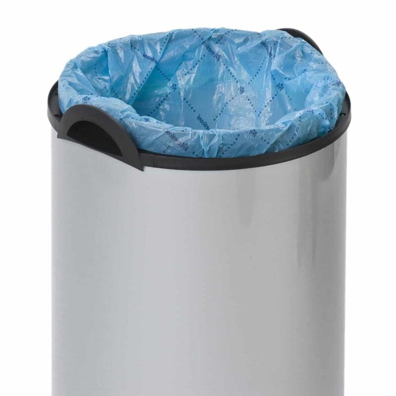 Ronde afvalbak met touchdeksel 60L aluminiumgrijs/zwart - VB 243703 - Afbeelding 5