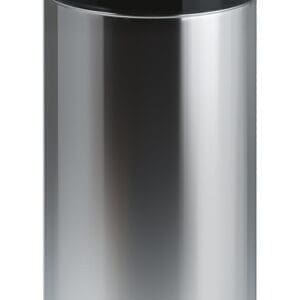 Afvalbak met pushdeksel en binnenemmer 55 liter RVS, zwart - VB 470002 - Afbeelding 2