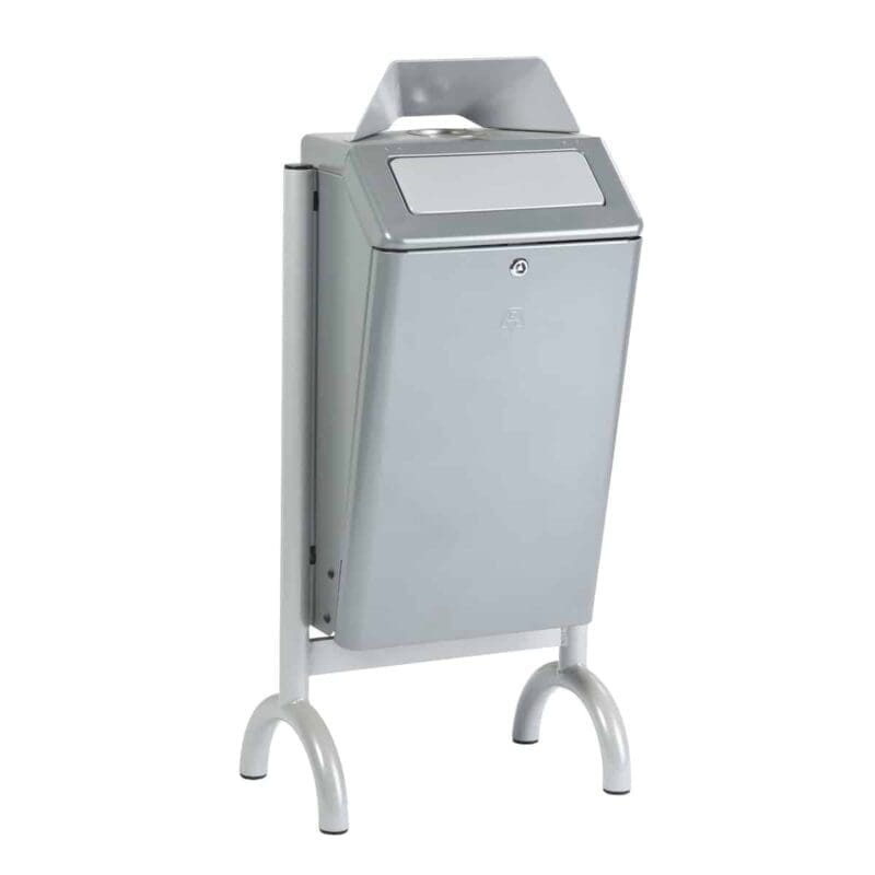 Aluminium buitenafvalbak grijs - VB 888500