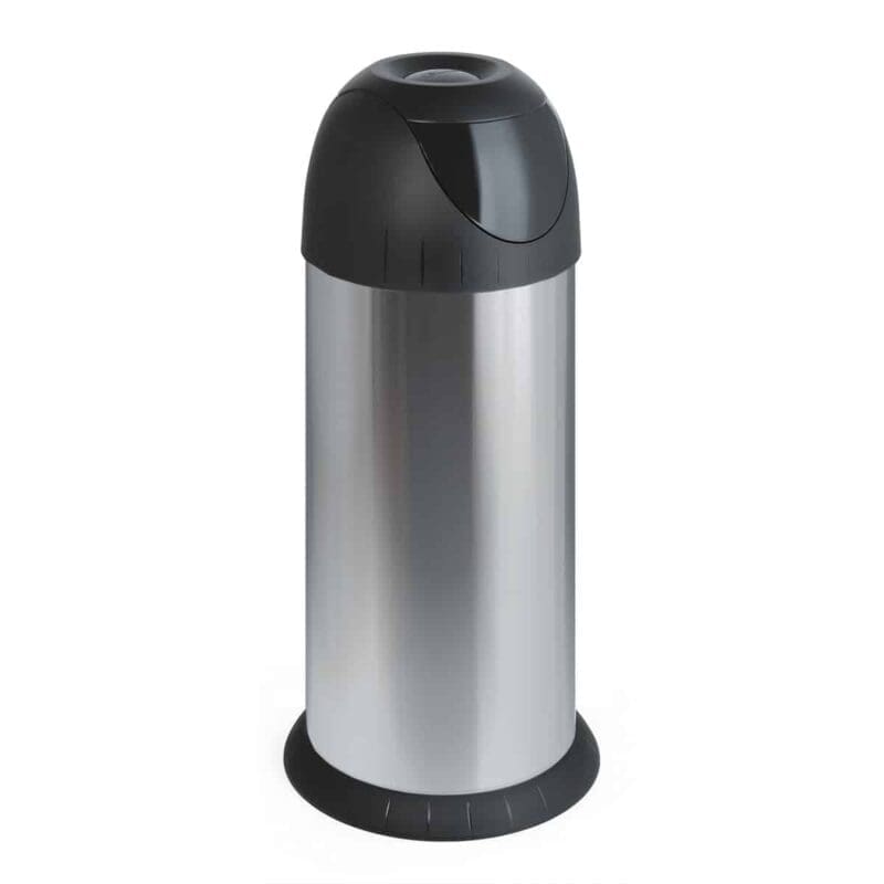 Ronde swing afvalbak 40L RVS/zwart - VB 144301