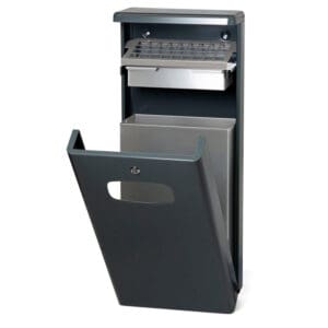 Buitenafvalbak met afdak 32 liter antraciet - VB 400010 - Afbeelding 3