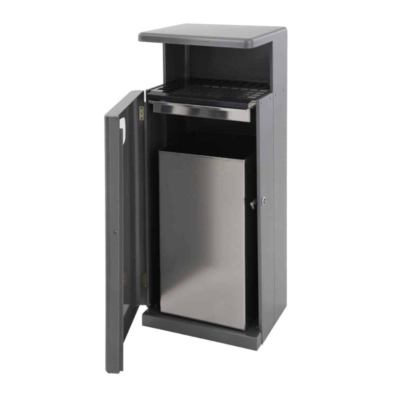 Buitenafvalbak met afdak antraciet - VB 400075 - Afbeelding 2