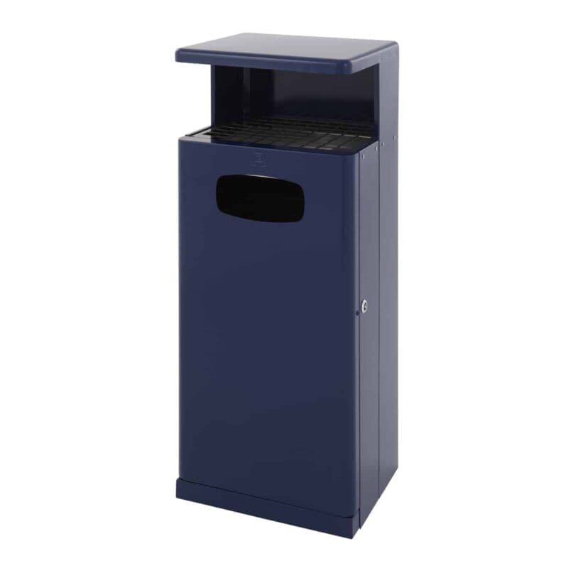 Buitenafvalbak met afdak blauw - VB 400075