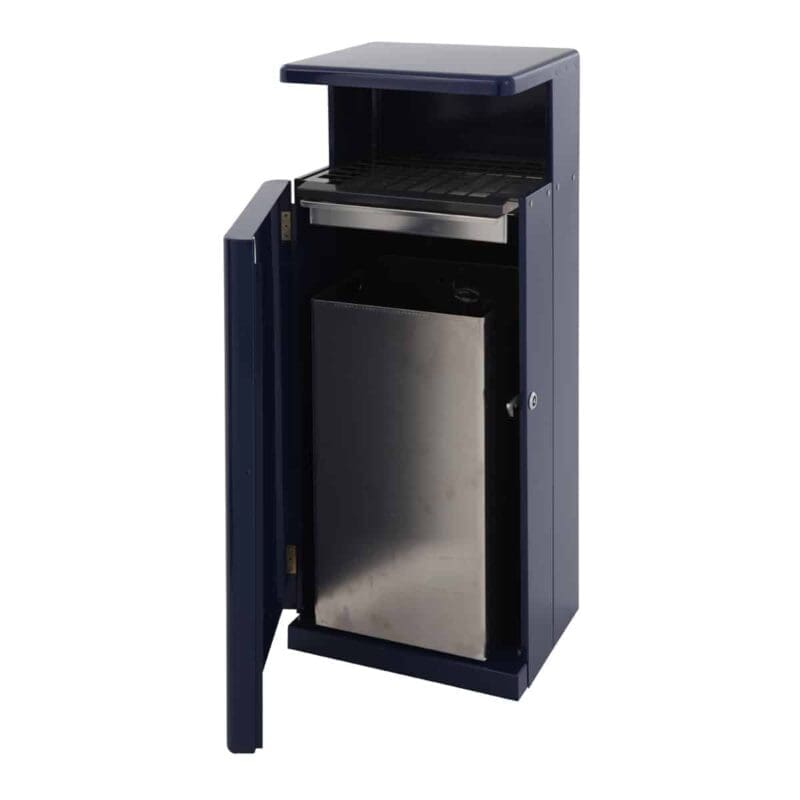Buitenafvalbak met afdak blauw - VB 400075 - Afbeelding 2