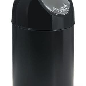 Afvalbak met pushdeksel en binnenemmer 30 liter zwart - VB 460002 - Afbeelding 2
