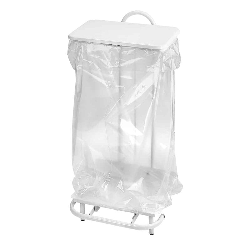 Verrijdbare afvalzakhouder wit - VB 300880