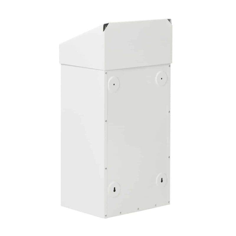 Metalen afvalbak met pushklep 50 liter wit - VB 990050 - Afbeelding 2