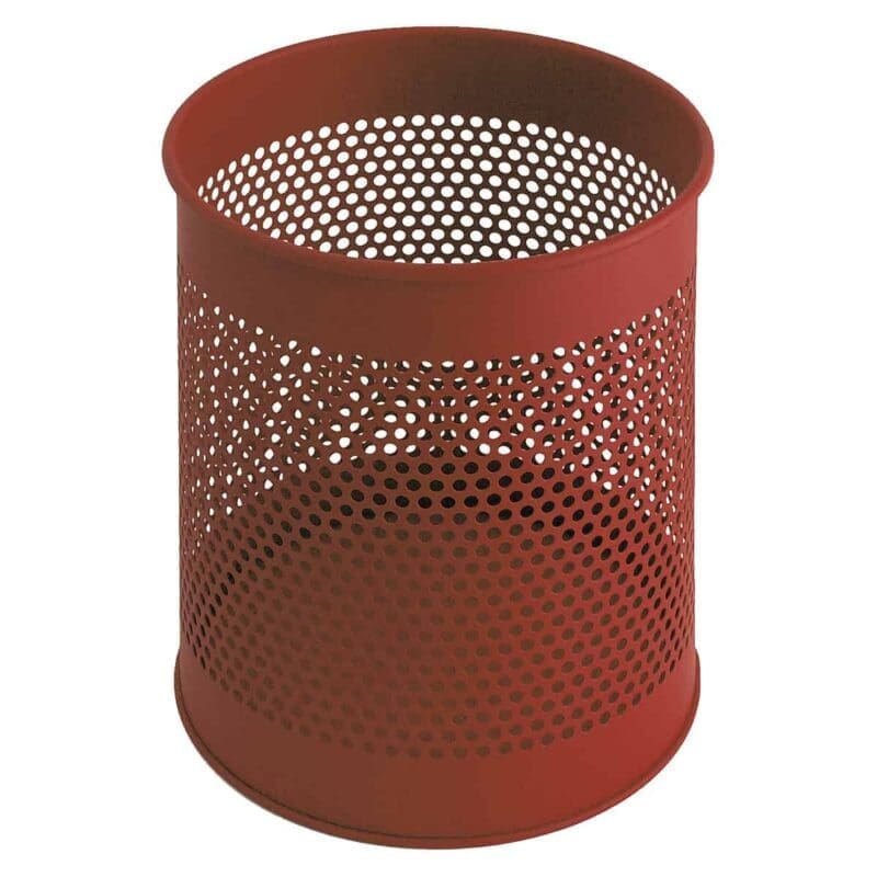 Geperforeerde papierbak 15 liter rood - VB 270620