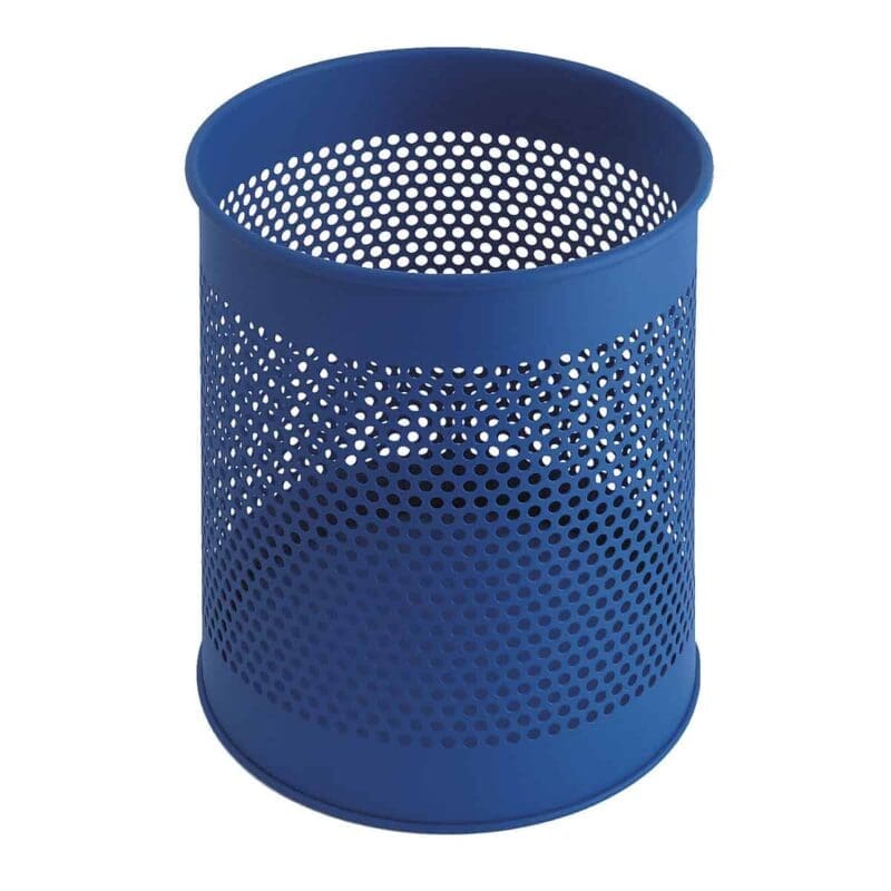 Geperforeerde papierbak 15 liter blauw - VB 270620