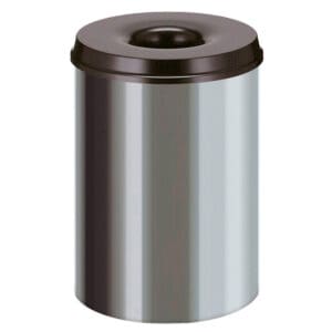 Vlamdovende papierbak 30 liter RVS, zwart - VB 103004 - Afbeelding 3