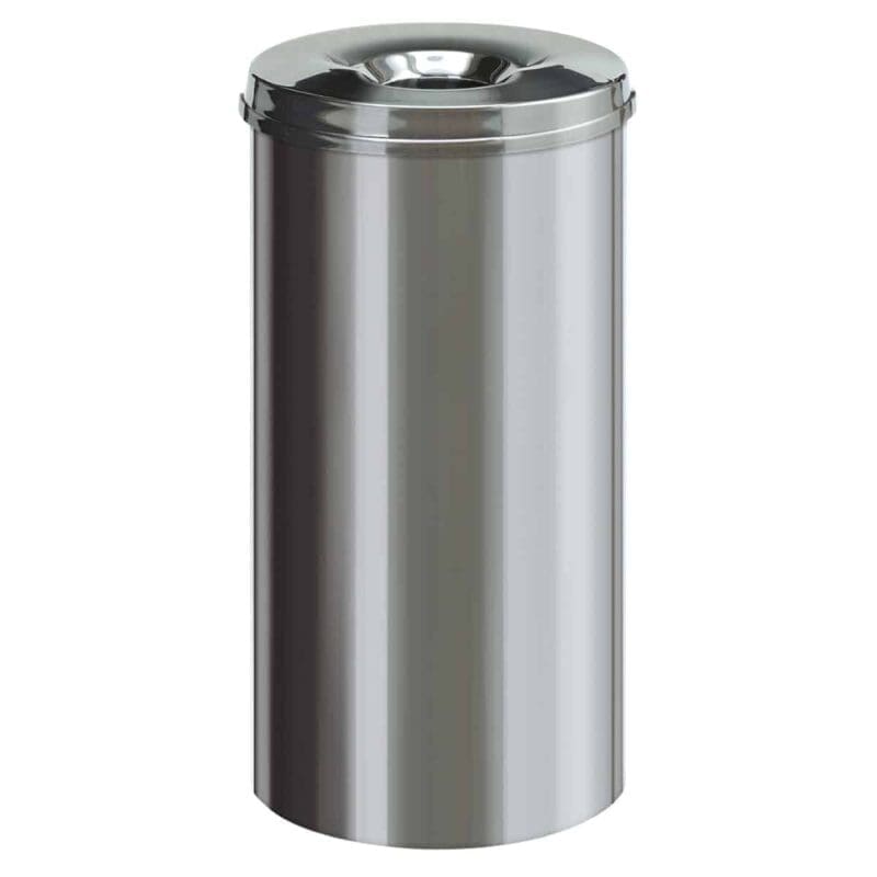 Vlamdovende papierbak 50 liter RVS - VB 105004