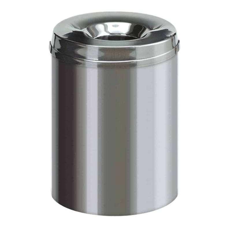 Vlamdovende papierbak 15 liter RVS - VB 101504