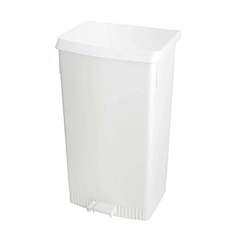 Pedaalemmer met zakhouder wit - VB 205075