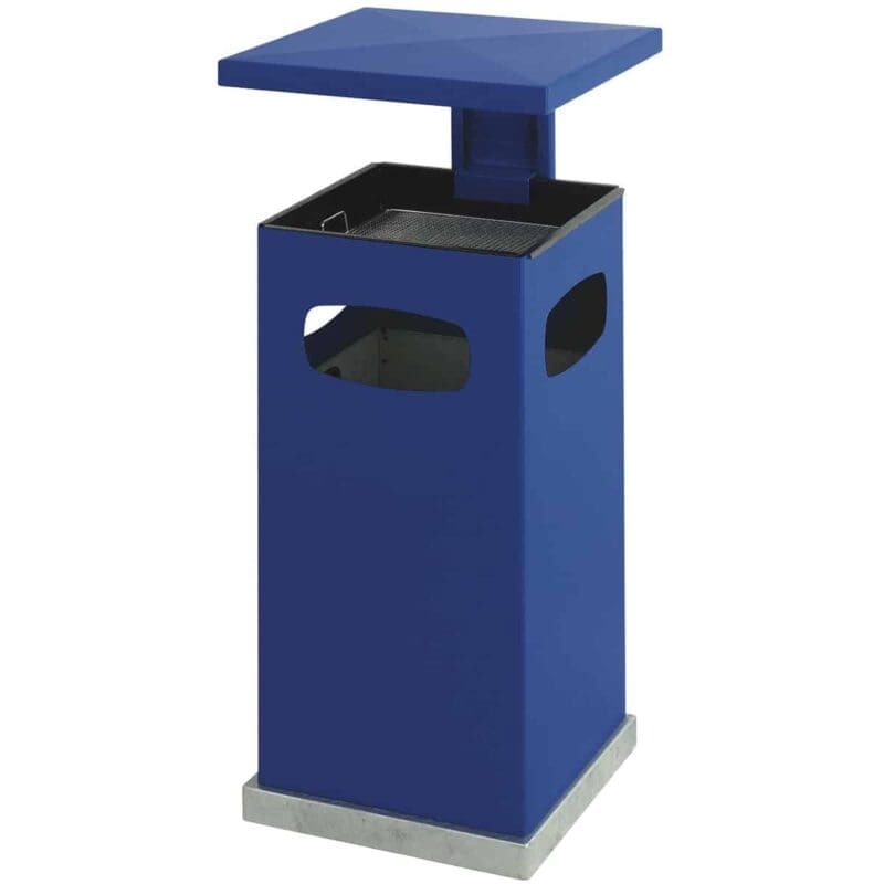 As-papierbak met afneembaar afdak 70 liter blauw - VB 201211