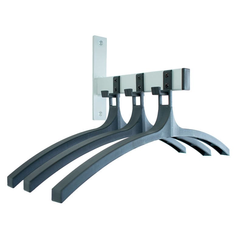 Wandgarderobe HIQ 3 hangers zwart, aluminiumgrijs - VB 034246