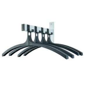 Wandgarderobe HIQ 4 hangers zwart, aluminiumgrijs - VB 034567