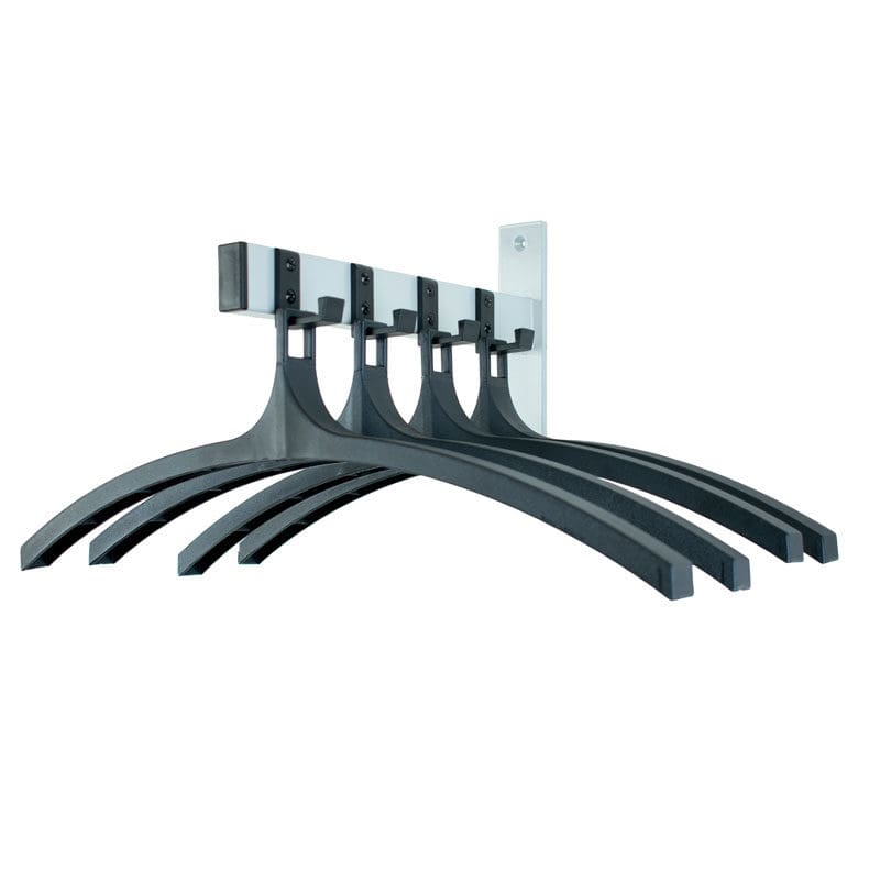 Wandgarderobe HIQ 4 hangers zwart, aluminiumgrijs - VB 034567