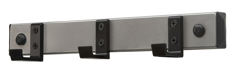 Wandgarderobe HIQ 3 haken zwart, aluminiumgrijs - VB 034956