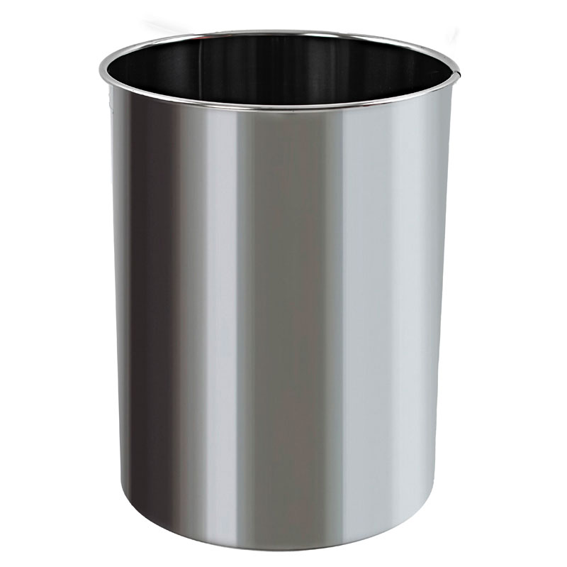 Ronde papierbak 15 liter RVS - VB 100104