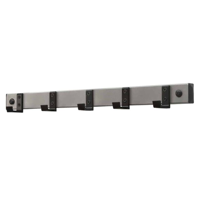 Wandgarderobe HIQ 5 haken zwart, aluminiumgrijs - VB 035571